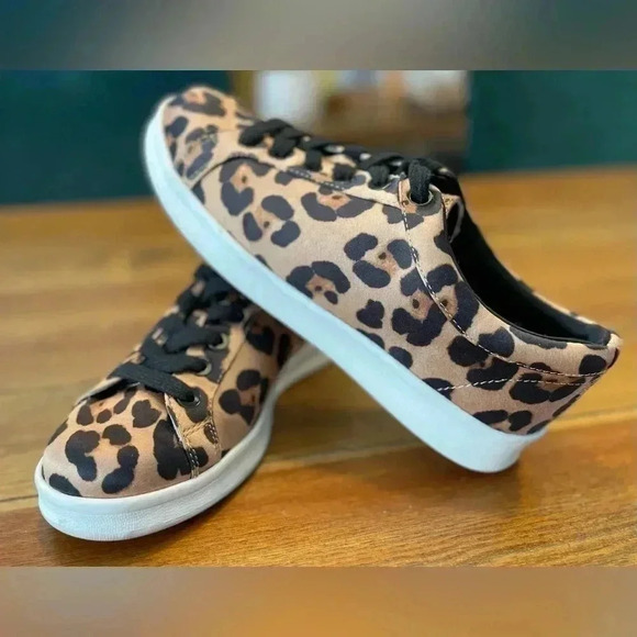 Rampage Holly Oxford Sneaker | Leopard Print Satin | Women’s 6 - Picture 1 of 7